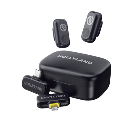 Hollyland LARK A1 2.4GHz 2-Person Wireless Combo Lav Mic System, Gray