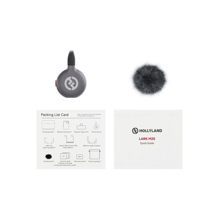 Hollyland LARK M2S Wireless Lavalier Microphone, Space Gray HL
