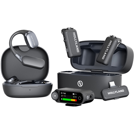 Hollyland LARK MAX 2 Ultimate Combo 2-Person Wireless Lavalier Microphone System, Space Gray