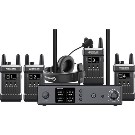 Hollyland Mars T1000 Full-Duplex Wireless Intercom System with 4x Beltpack Tx