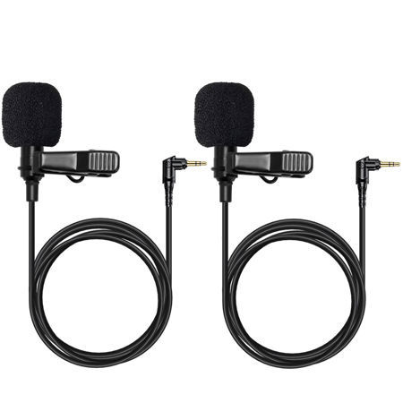 Hollyland LARK MAX Omnidirectional Lavalier Microphone, Black, 2-Pack