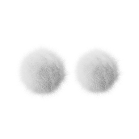 Hollyland Furry Windshield for LARK M2 Transmitter, White, Pair
