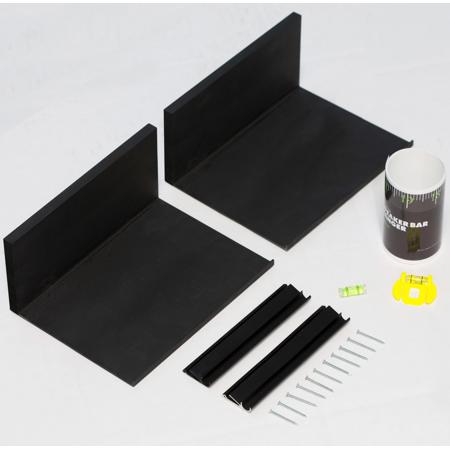 Hangman Large No Stud Soundbar Hanger, Black