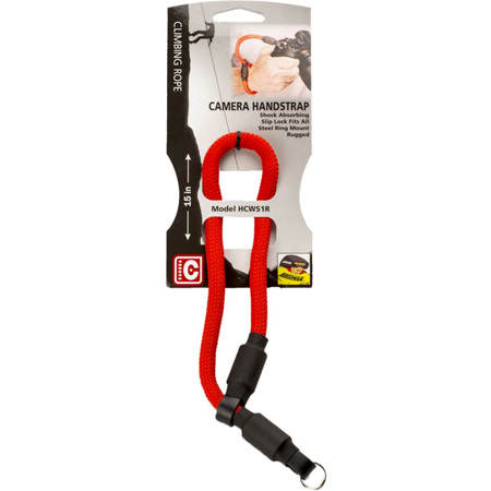 Hoodman 10mm Climbing Rope Handstrap for Camera with Lens Up to 5 Lbs, Red  HCWS1R