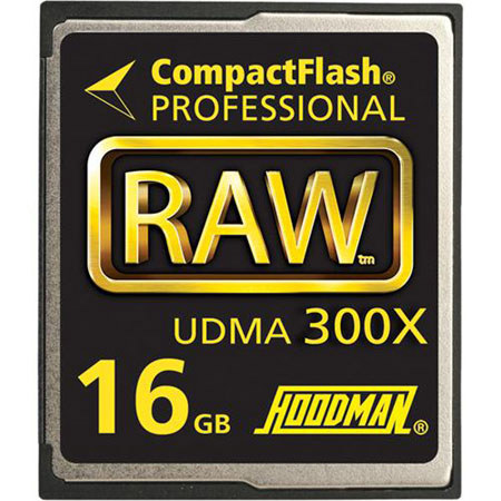 Hoodman RAW 16GB, 300x Hi Speed UDMA Compact Flash Card