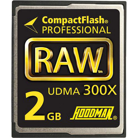 Hoodman RAW 2 GB, 300x Hi Speed UDMA Compact Flash Card