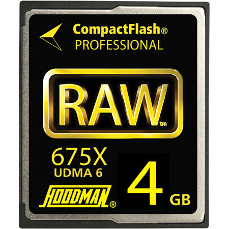 Hoodman Raw 4GB, 675x High Speed Compact Memory Card