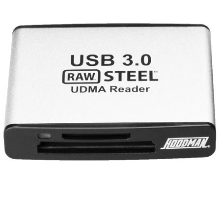Hoodman USB 3.0 Raw Steel UDMA Card Reader