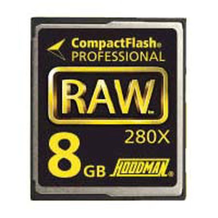 Hoodman Raw 8Gb,280x High Sped Compactflash Memory Card