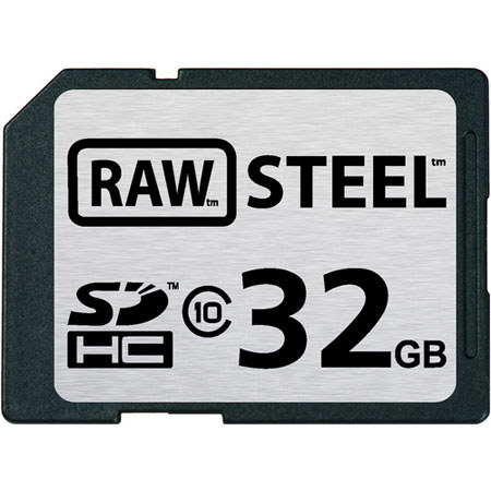 Hoodman Raw Steel 32GB Class 10 SDHC Card with Adapter
