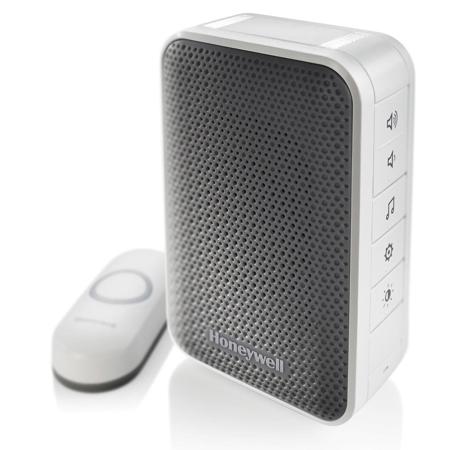 Honeywell 3 Series Plug-In Wireless Doorbell with Strobe Light and Push Button