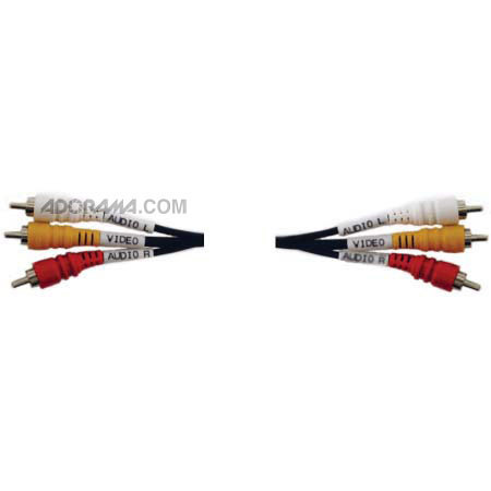 Hosa VRA305 16.5Ft Audio/Video Cable, 3 RCA Male-Male