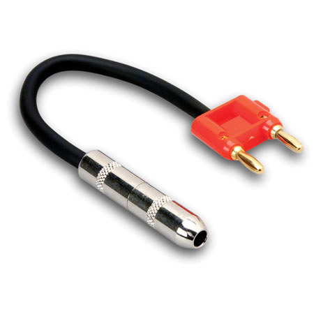 Hosa Technology Hosa Female 1/4" Phone to 16 Gauge Dual Banana Adapter, 6" - Red