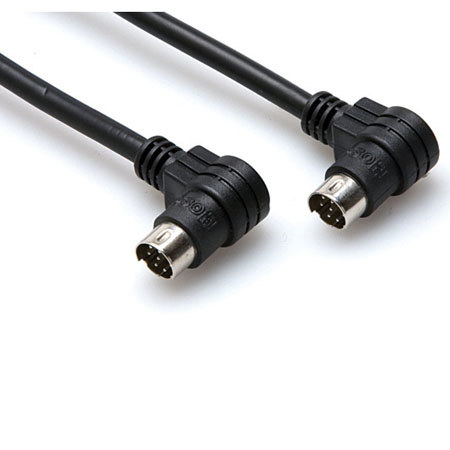 Hosa Right-Angle 8-Pin Mini-DIN to Same CD Controller Cable, 3'/0.9m