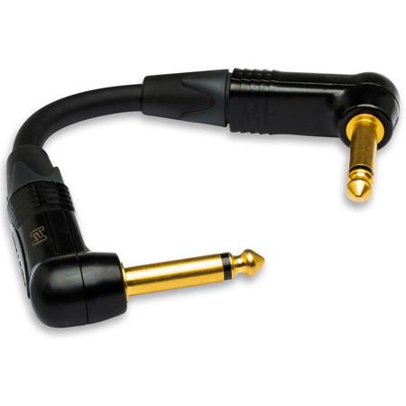 Hosa 18" Right Angle 1/4" Plug Male to 1/4" Plug Male Edge Guitar Cable