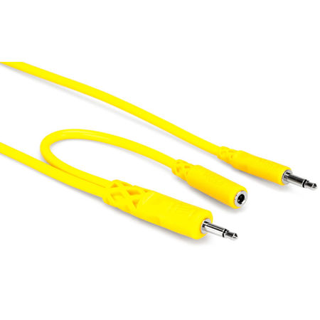 Hosa Technology Hopscotch Patch Cables, 3.5mm TS with 3.5mm TSF Pigtail to 3.5mm TS, 1.5', 5-Pack