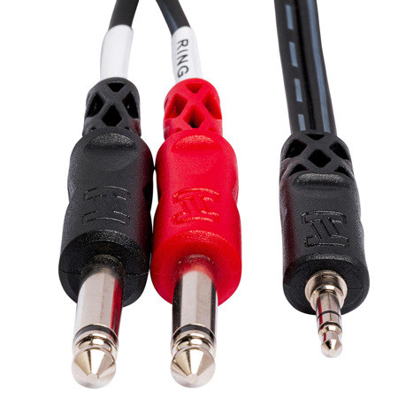 Hosa Technology Hosa 3ft Stereo 3.5mm - Two 1/4in Phone Males Y-Cable