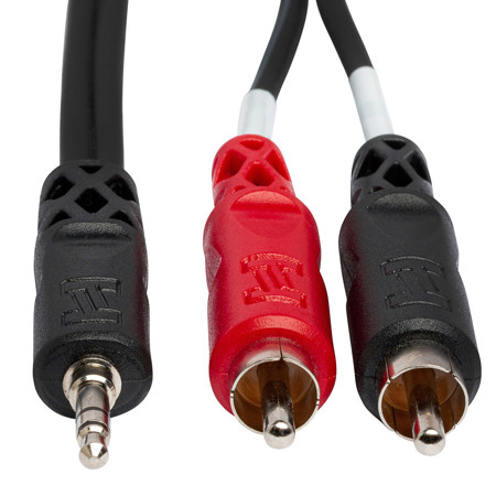 Hosa Technology Hosa 10ft Stereo 3.5mm Phone - Two RCA Male, Y-Cable