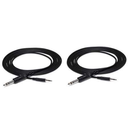 Hosa Technology Hosa 2x Stereo Mini Male to Stereo 1/4" Male Cable, 10'