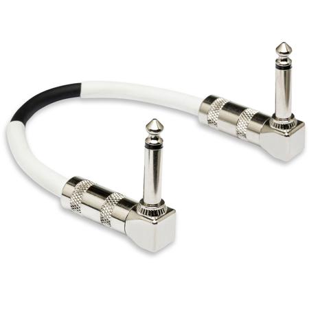 Hosa 1/4" Right Angle to 1/4" Right Angle Guitar Patch Cable, 6 Pack