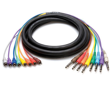 Hosa 5m (16.4') Unbalanced Snake, 1/4" TS to RCA