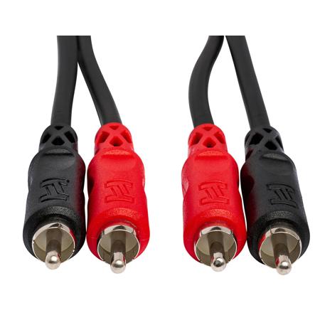 Hosa 2-RCA Male to 2-RCA Male Dual Cable (Nickel Contacts), 13.2'