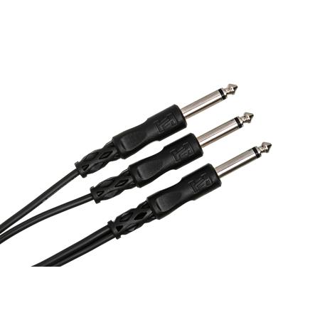 Hosa Technology Hosa 3' 1/4" TS to Dual 1/4" TS Y Cable