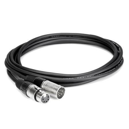 Hosa Technology DMX-503 DMX 5-Pin XLR Male to 5-Pin XLR Female Extension Cable -3'