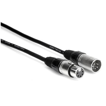 Hosa DMX-510 DMX 5-Pin XLR Male to 5-Pin XLR Female Extension Cable - 10'