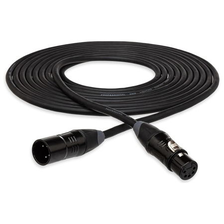 Hosa DMX-705 5' XLR5M to XLR5F Cable, Black