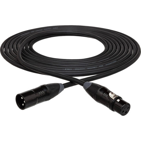 Hosa 700 Series 5-Pin XLR Male to 5-Pin XLR Female DMX Cable 15'