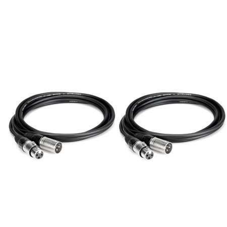 Hosa 2x 5Ft. St&ard AES/EBU 110ohm, 3 Pin XLR Male to XLR Female Audio Cable