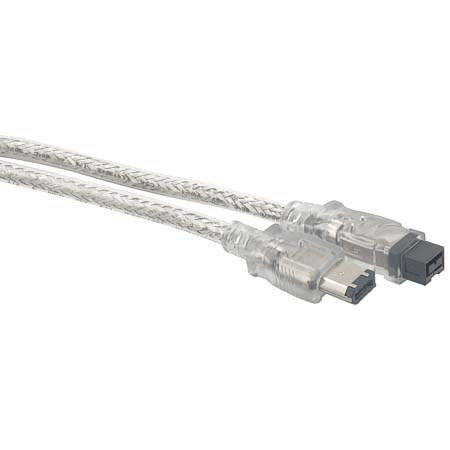 Hosa 6ft FireWire 800 9 Pin to 6 Pin Computer DV Cable