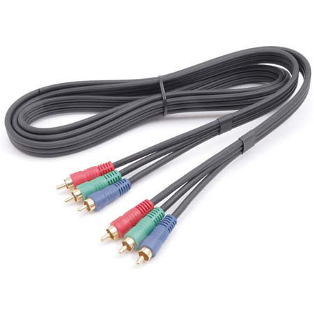 Hosa Technology Hosa 9.9'. Component Triplex Video Gold Plated Cable, 3 RCA Male to 3 RCA Male, Red Blue Green