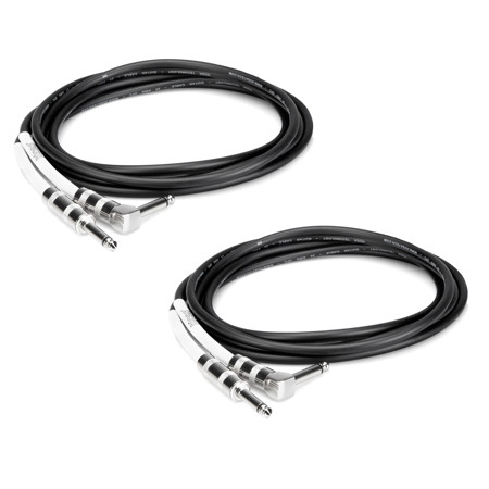Hosa Technology Hosa 2x Straight to Right-Angle Guitar Cable, 5'