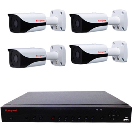Honeywell IP 4-CH H.264 1080p Embedded NVR with 2TB HDD, 4x IR Bullet Camera