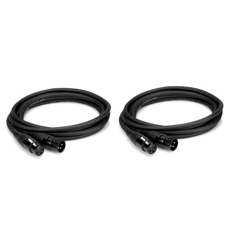 Hosa Technology Hosa 2x Professional 3 Ft. Rean XLR3F to XLR3M Mic Cable