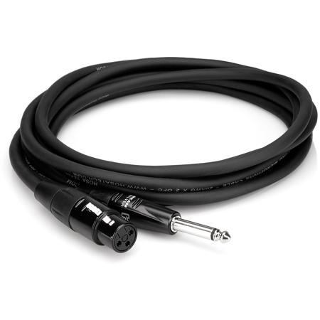 Hosa Technology Professional Rean XLR3F to 1/4". TS, 20 AWG x 2 OFC, 90% OFC Braid, Microphone Cable, 5'