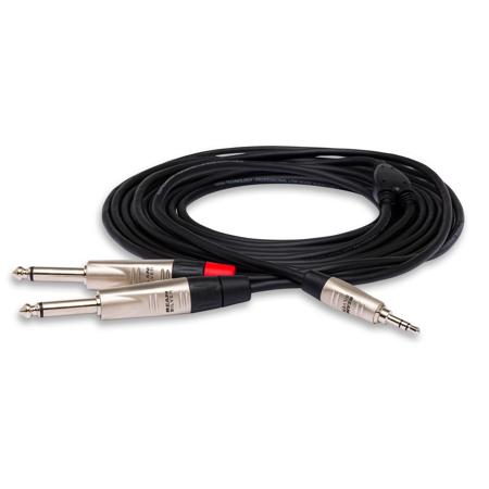 Hosa Technology Hosa Pro 10' Stereo Breakout, REAN 3.5mm TRS to Dual 1/4" TS