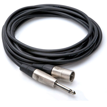 Hosa 20' Pro Unbalanced REAN 1/4" TS Male to 3-Pin XLR Male Audio Cable
