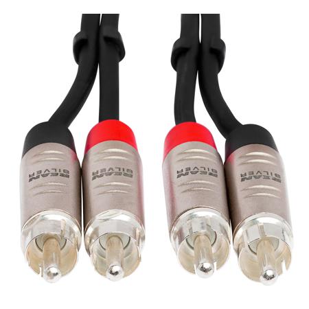 Hosa Technology Pro Stereo Interconnect Dual REAN RCA to Same Cable, 1.5'