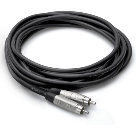 Hosa 10' Pro Unbalanced Interconnect, REAN RCA Male to Same