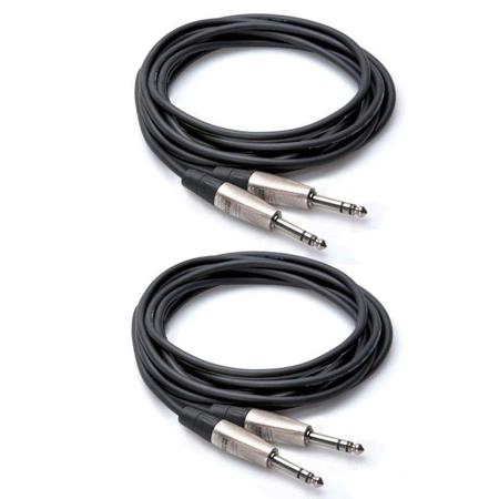 Hosa Technology 2 Pack 30' Pro Balanced 1/4" TRS Male to 1/4" TRS Male Interconnect Audio Cable