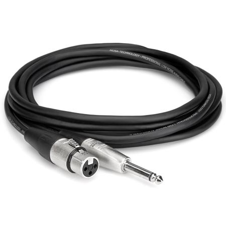 Hosa 20' Pro Unbalanced Interconnect, REAN 3-Pin XLR Female to 1/4" TS Male