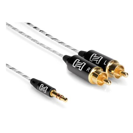 Hosa Technology 3' 3.5mm TRS to Dual RCA Drive Stereo Breakout Audio Cable