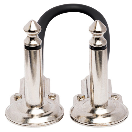 Hosa 1/4" Phone Right-Angle Male to 1/4" Phone Right-Angle Male Cable,1'