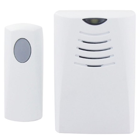 Honeywell Plug-In Wireless Door Chime and Bell Push Button with Flashing Light
