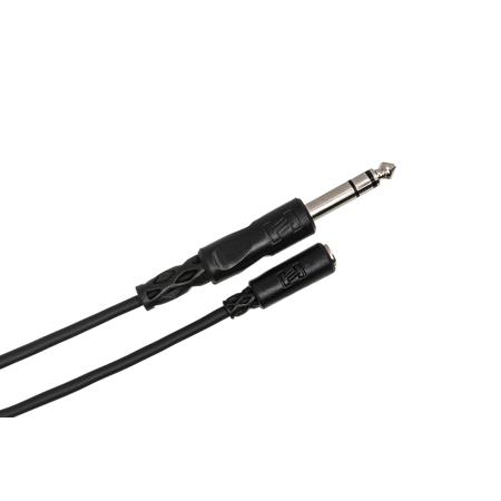Hosa Stereo Mini Female to Stereo 1/4" Male Headphone Extension Cable, 10'