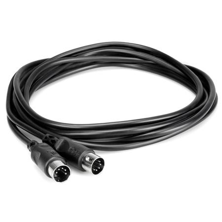 Hosa Technology MIDI Cable, 5-Pin DIN to Same, 25', Black