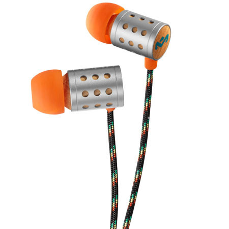 House of Marley Midnight Ravers In-Ear Headphone with 1-Button Mic, Sun
